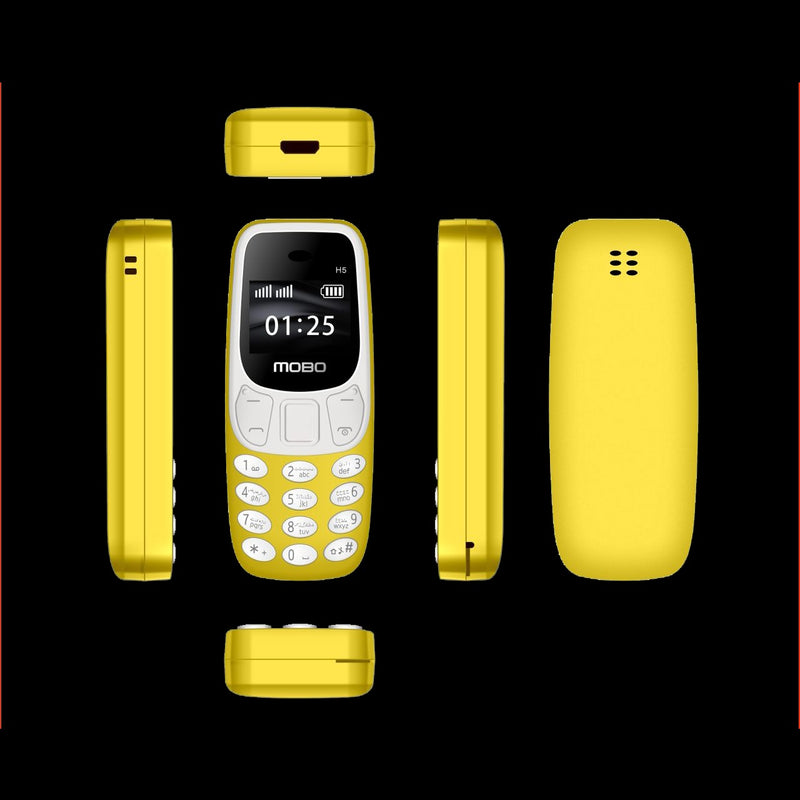 Nokia 3310 Style MOBO H5 Mini Mobile - Finger Size Mobile - Phone Keypad Mobile, Memory Card, Voice Changer, Auto Call Recording, Small and Easy to Carry