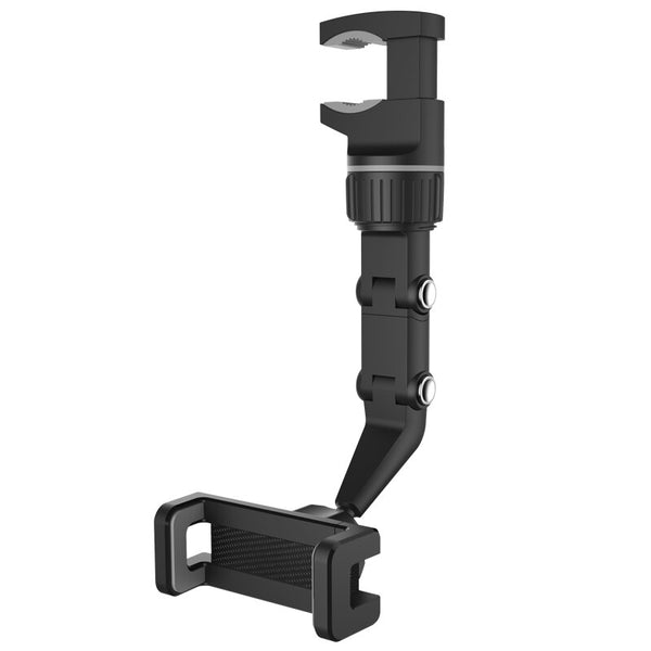 360° Rotatable Rearview Mirror Phone Holder – Retractable Arm