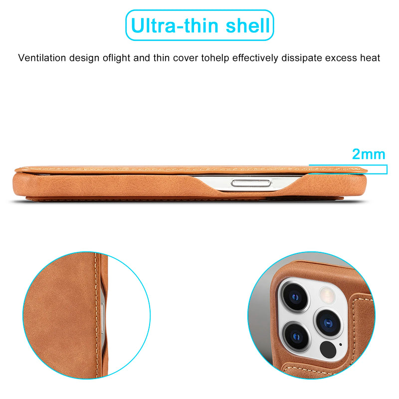 Leather Flip Wallet Magnetic Cover For iPhone 14 15 Pro Max 13 12
