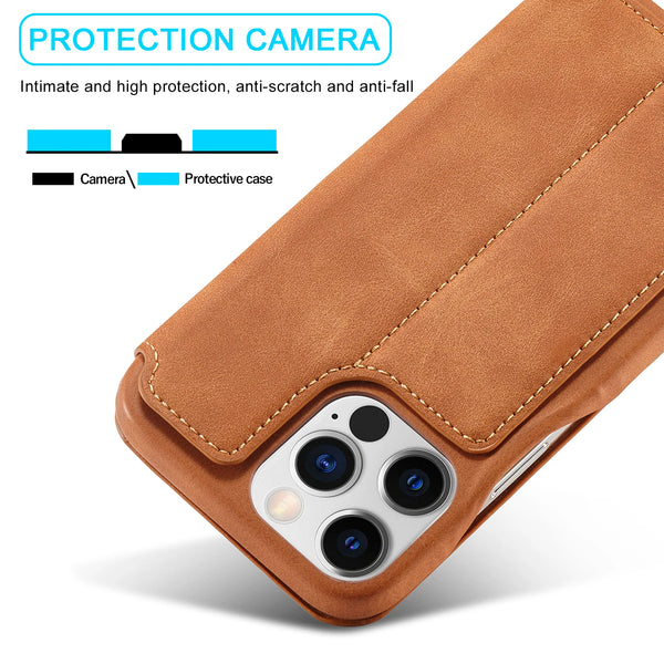 Leather Flip Wallet Magnetic Cover For iPhone 14 15 Pro Max 13 12