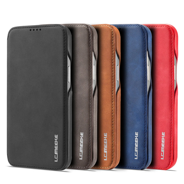 Leather Flip Wallet Magnetic Cover For iPhone 14 15 Pro Max 13 12