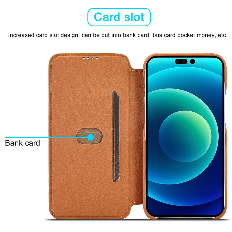 Leather Flip Wallet Magnetic Cover For iPhone 14 15 Pro Max 13 12