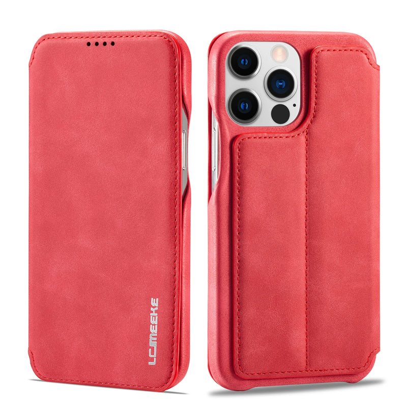 Leather Flip Wallet Magnetic Cover For iPhone 14 15 Pro Max 13 12