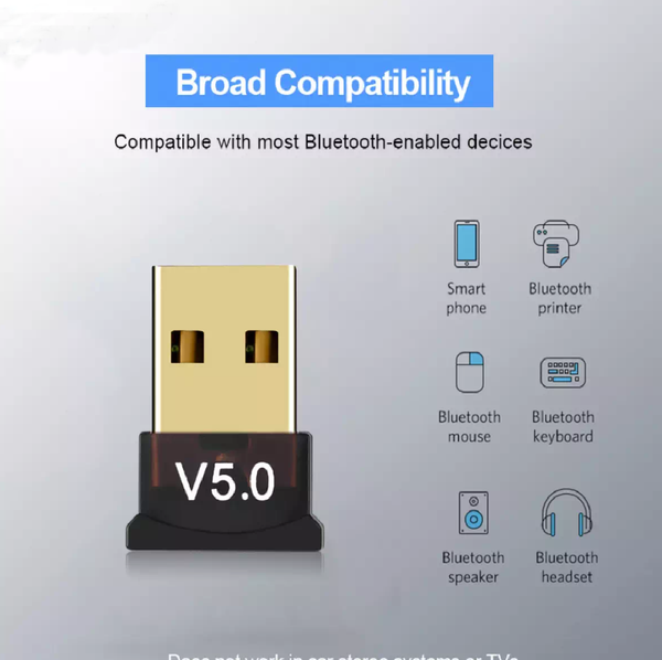 Origional v5.0 Bluetooth Dongle Bluetooth 5.0 Adopter For PC / Laptop with Drivers CD
